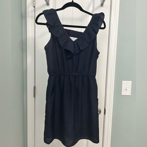Navy vneck cocktail dress